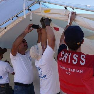 De l'aide humanitaire en Irak en 2014. [Schweiz. Korps fuer Humanitaere Hilfe SKH - Michael Fichter]