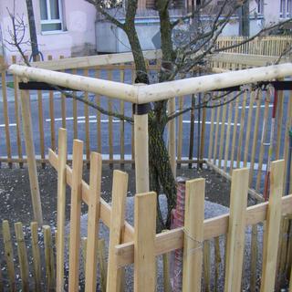 La fosse de Stockhom pour les arbres de la ville de Lausanne. [RTS - Isabelle Gendre]