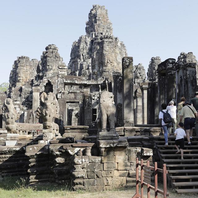 Le temple de Bayon, l'un des édifices du site archéologique d'Angkor au Cambodge. [EPA/Keystone - Mak Remissa]