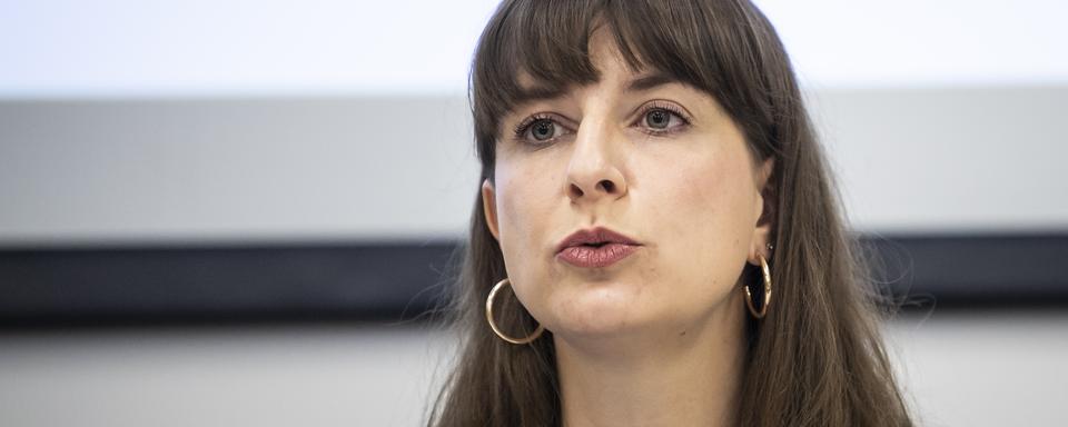 Rebecca Ruiz, conseillère d'État vaudoise en charge de la santé. [Keystone - Jean-Christophe Bott]