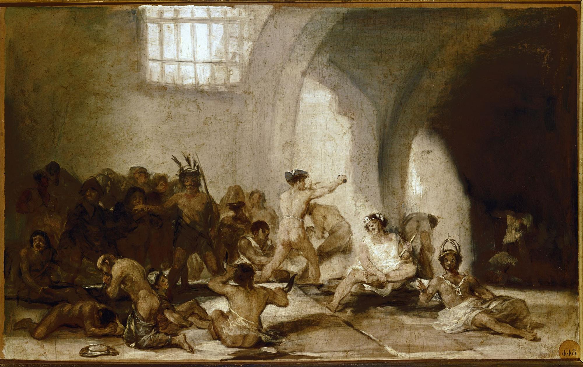 "La Maison des fous", huile sur bois de Goya. [Leemage - Luisa Ricciarini]