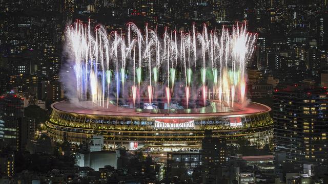 Le stade de Tokyo illuminé pour l'ouverture de l'événement. [AP - Kiichiro Sato]