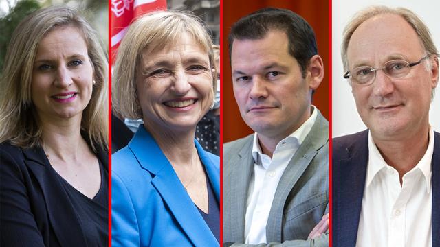 Les candidates et candidats au 2e tour de l'élection complémentaire à Genève. [Keystone]