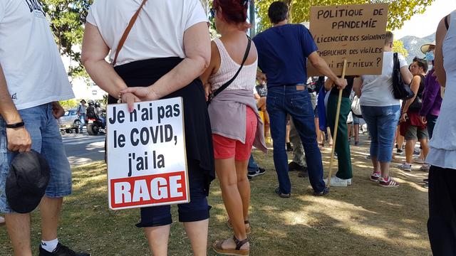 Annecy, septième samedi de manifestation contre le pass sanitaire et l’obligation vaccinale (28.08.2021)