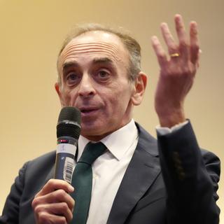 Eric Zemmour lors d'une conférence à Londres. [AP Photo/Keystone - Kirsty Wigglesworth]