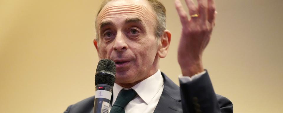 Eric Zemmour lors d'une conférence à Londres. [AP Photo/Keystone - Kirsty Wigglesworth]