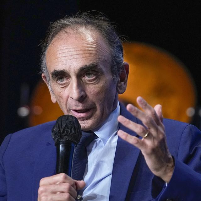 Le polémiste d'extrême droite Éric Zemmour et candidat putatif à l'élection présidentielle Eric Zemmour. [Keystone - AP Photo/Michel Euler]