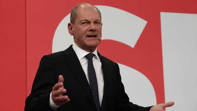 Le social-démocrate Olaf Scholz estime que la CDU-CSU doit être "dans l'opposition". [Keystone/AP Photo - Lisa Leutner]