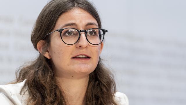 Julia Küng, co-présidente des Jeunes Verts. [Keystone - Alessandro della Valle]