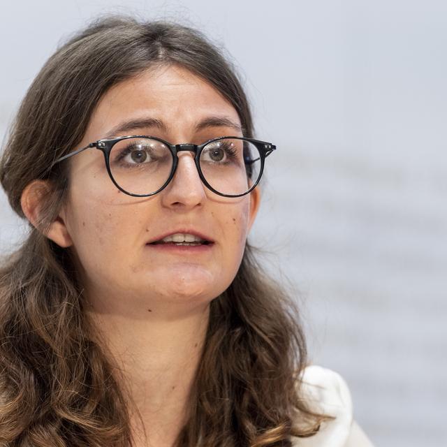 Julia Küng, co-présidente des Jeunes Verts. [Keystone - Alessandro della Valle]