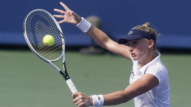 Jil Teichmann aura à coeur de confirmer à l'US Open après son beau parcours à Cincinnati [AP Photo/Darron Cummings]