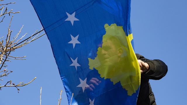 Le drapeau du Kosovo. [Keystone/AP Photo - Visar Kryeziu]