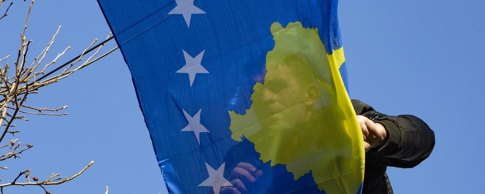 Le drapeau du Kosovo. [Keystone/AP Photo - Visar Kryeziu]