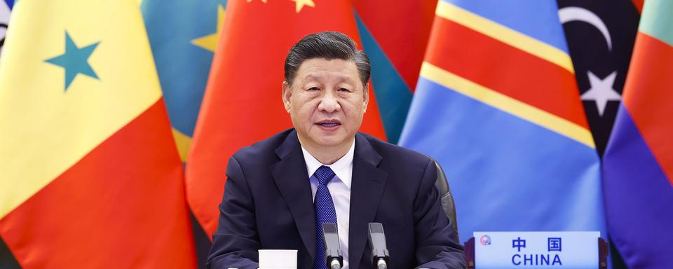 Xi Jinping lors d'une conférence sur les relations entre la Chine et l'Afrique. [AP/Keystone - Huang Jingwen]