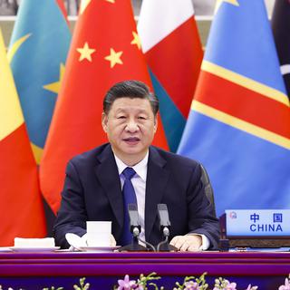 Xi Jinping lors d'une conférence sur les relations entre la Chine et l'Afrique. [AP/Keystone - Huang Jingwen]