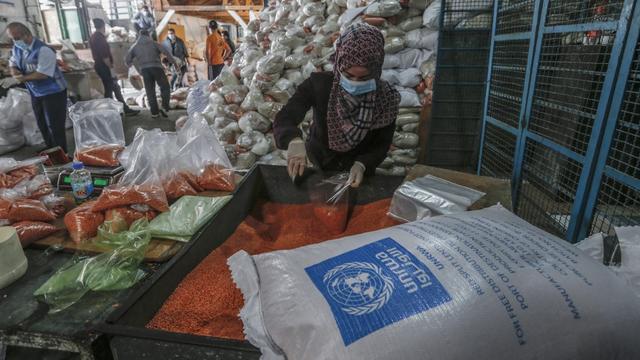 Comment nourrir une population mondiale croissante dans un contexte de changement climatique? L'ONU organise jeudi un sommet consacré à ce défi. Mais plusieurs chaises au siège des Nations unis à New York resteront vides. [AFP - MAHMUD HAMS]