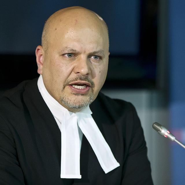 L'avocat britannique Karim Khan lors d'une audience de la CPI en 2013. [Reuters - Michael Kooren]