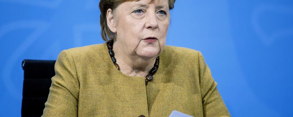 La chancelière allemande Angela Merkel. [Keystone - Andreas Gora]