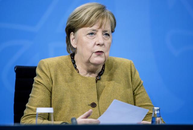 La chancelière allemande Angela Merkel. [Keystone - Andreas Gora]