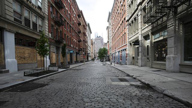 Le coronavirus et le télétravail ont transformé les quartiers de Manhattan. [AP Photo/Keystone - Mark Lennihan]