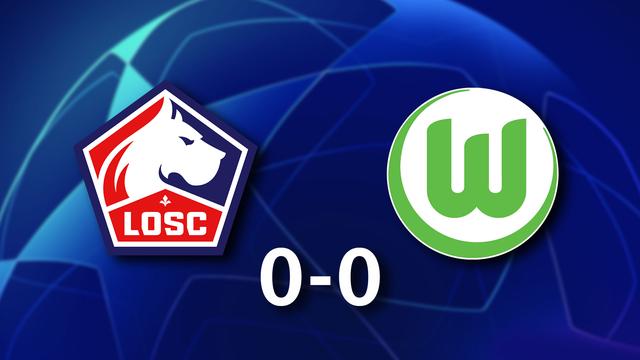 1ère journée Gr.G, Lille - Wolfsburg (0-0): les Lillois dominent nettement les Allemands dans cette rencontre mais ils ne marquent pas