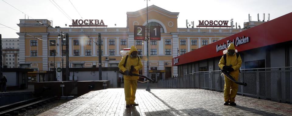 La ville de Moscou est pratiquement à l'arrêt jusqu'au 7 novembre. [EPA/Keystone - Maxim Shipenkov]