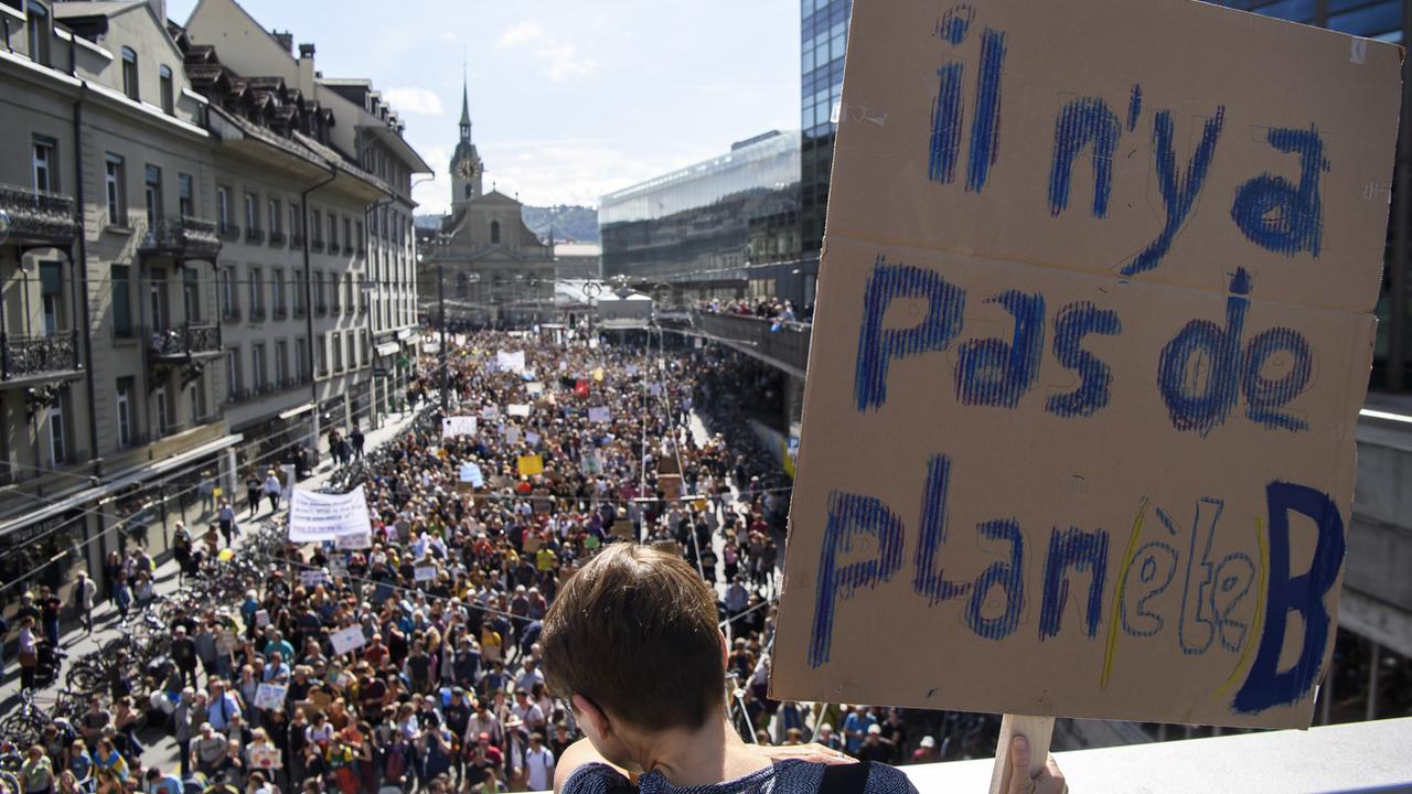 La Grève du Climat dévoile un Plan d'Action pour changer le monde. [Keystone - Anthony Anex]