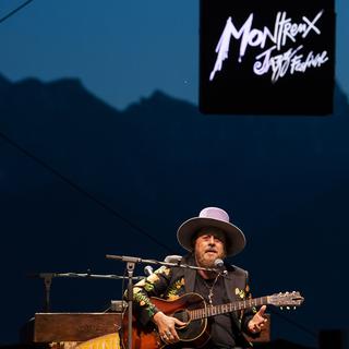 Le chanteur italien Zucchero s'est produit à cinq reprises cette année au Montreux Jazz Festival, dont le 11 juillet 2021. [Keystone - Jean-Christophe Bott]