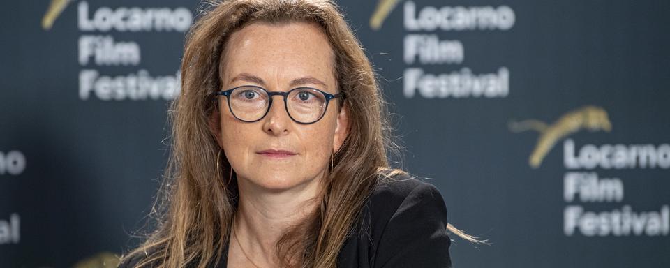 La réalisatrice française Aurélia Georges le 9 août 2021 au Festival de Locarno pour son film "La Place d'une Autre". [Keystone - Urs Flueeler]