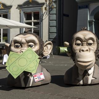 Greenpeace a testé la durabilité des placements bancaires suisses. [Keystone - Georgios Kefalas]