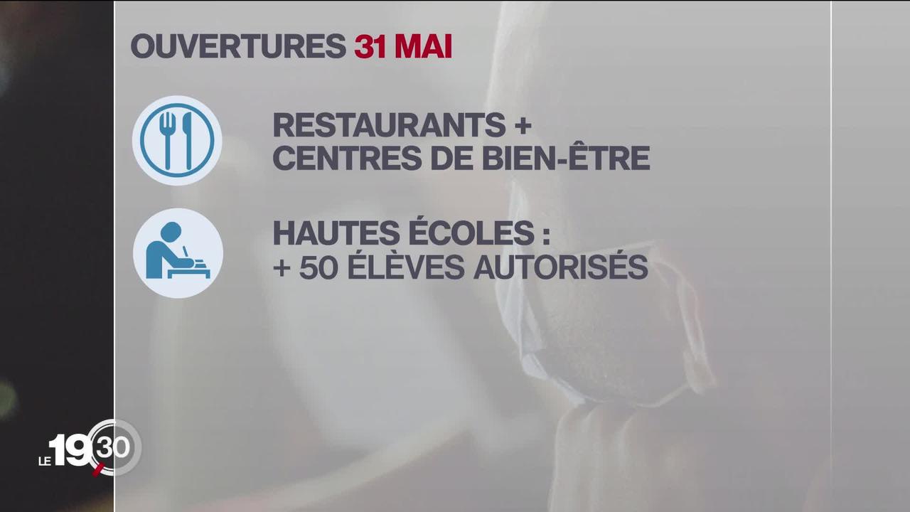 Le 31 mai, le Conseil fédéral permettra notamment la réouverture des restaurants.