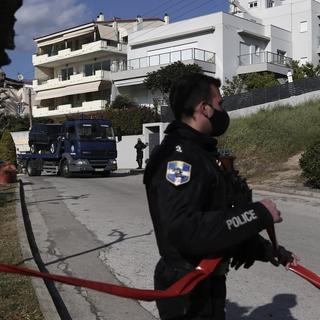 Giorgos Karaïvaz a été tué devant son domicile d'Alimos, dans la banlieue d'Athènes. [InTime News via AP/Keystone - Panayiotis Tzamaros]