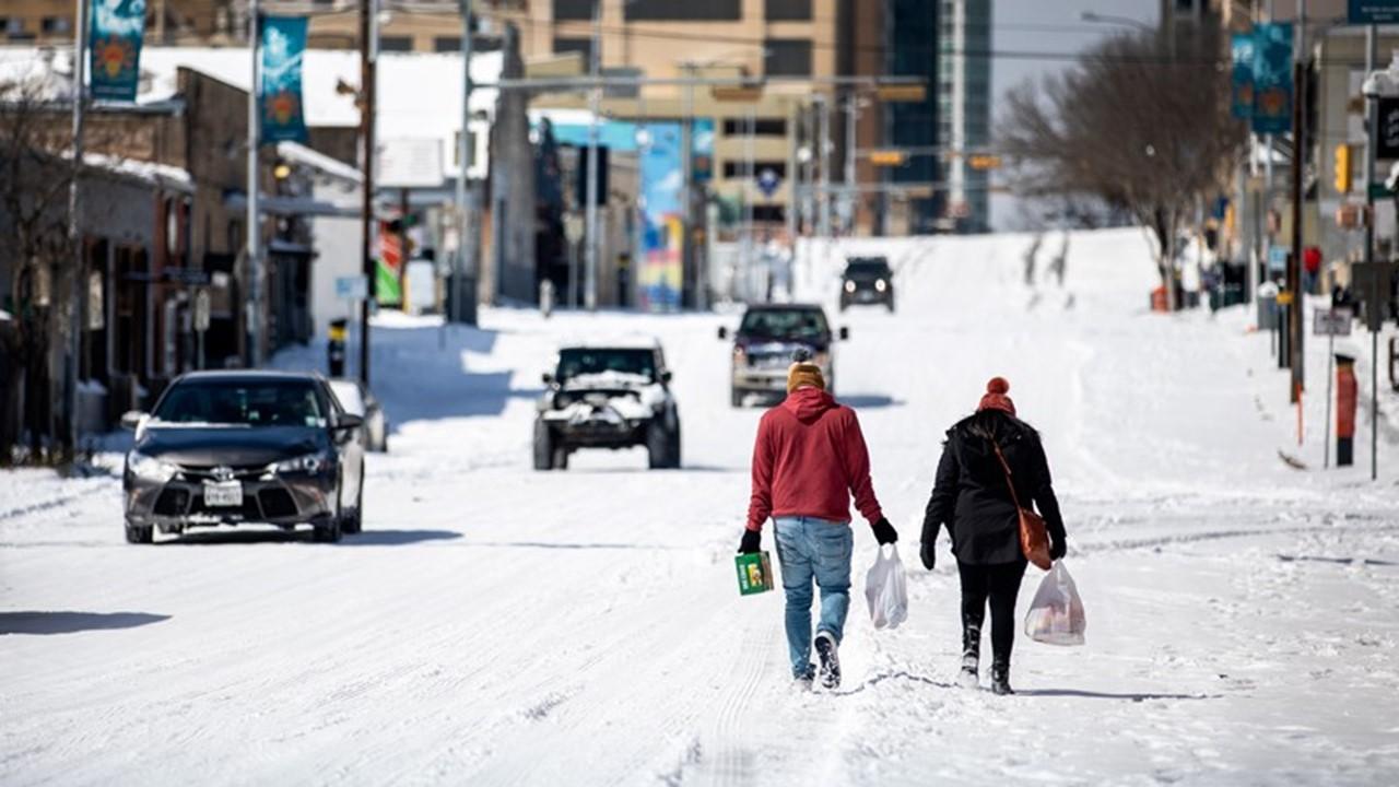 Neige sur la ville d'Austin, dans le Texas, en février 2021 [Getty/Nature - M. Monroe]