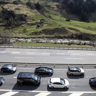 Le bouchon n'a pas dépassé 3 km lundi sur l'autoroute du Gothard (image d'illustration). [Keystone - Alexandra Wey]