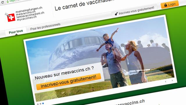 La plateforme faisait office de carnet de vaccination électronique. [Mesvaccins.ch/capture d'écran]