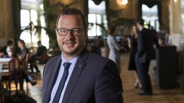 Le conseiller national haut-valaisan Philipp Matthias Bregy devient le nouveau chef du groupe du Centre au Parlement fédéral. [Keystone - Alessandro della Valle]