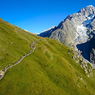L'ultra-trail du Mont Blanc 2016. [PPR/Columbia/UTMB/Keystone - Pascal Tournaire]