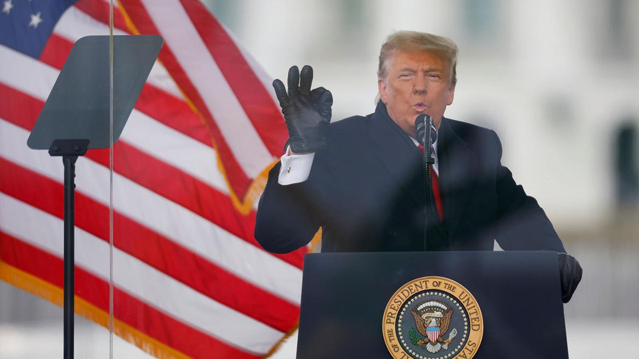 Donald Trump lors de son discours du 6 janvier 2021 à Washington. [Reuters - Jim Bourg]