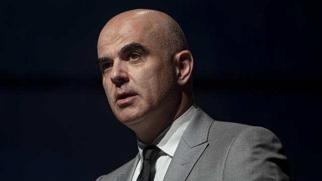 Le conseiller fédéral Alain Berset à nouveau dans une tourmente médiatico-politique. [Keystone - Ti-Press/Pablo Gianinazzi]