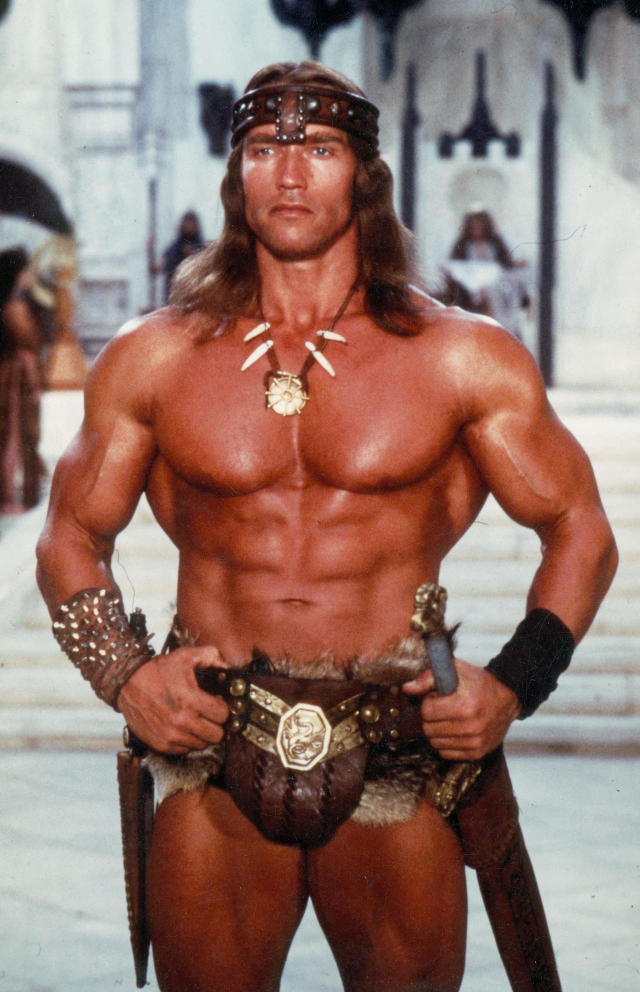 Arnold Schwarzenegger en 1982 dans "Conan le barbare" de John Milius. [AFP - Archives du 7eme Art / Photo12]