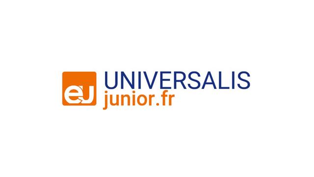Le logo de l'encyclopédie en ligne Universalis Junior. [Encyclopaedia Universalis - junior.universalis.fr]