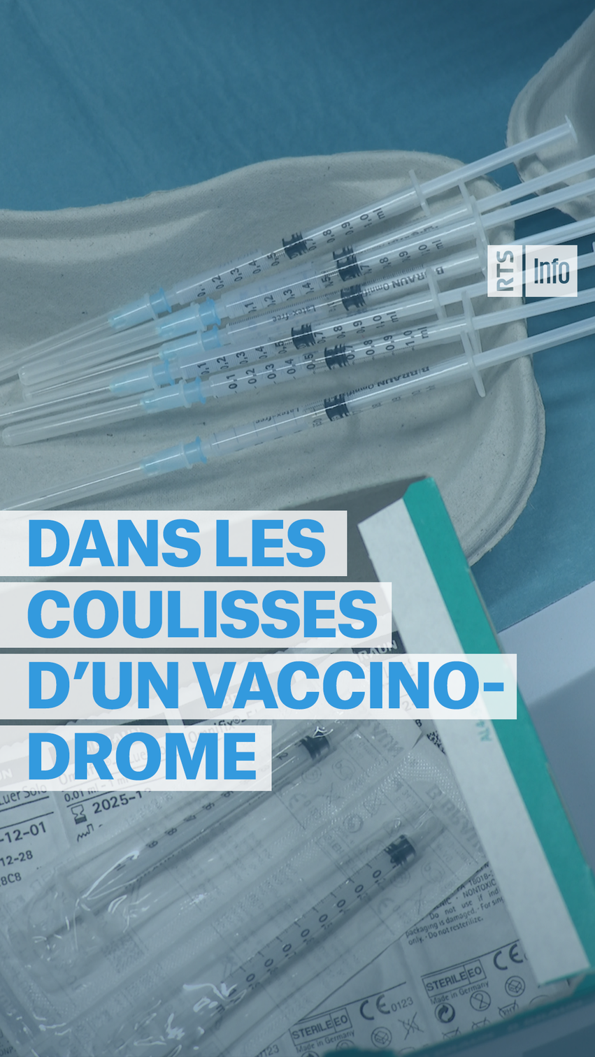 Dans les coulisses du vaccinodrome de Beaulieu, à Lausanne. [RTS]