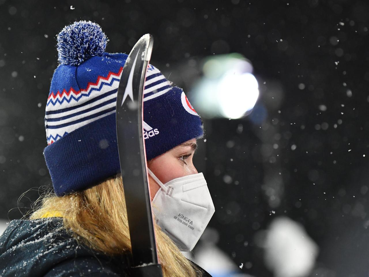 La skieuse américaine Mikaela Shiffrin a le regard fixé sur les Mondiaux de Cortina. [KEYSTONE - APA/BARBARA GINDL]