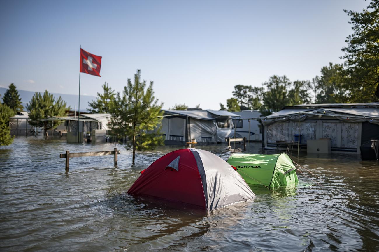 Certaines régions de Suisse ont subi des inondations l'été passé. [KEYSTONE - Valentin Flauraud]