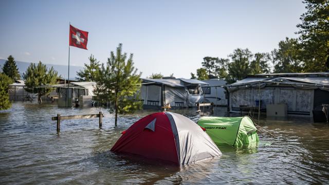 Certaines régions de Suisse ont subi des inondations l'été passé. [KEYSTONE - Valentin Flauraud]