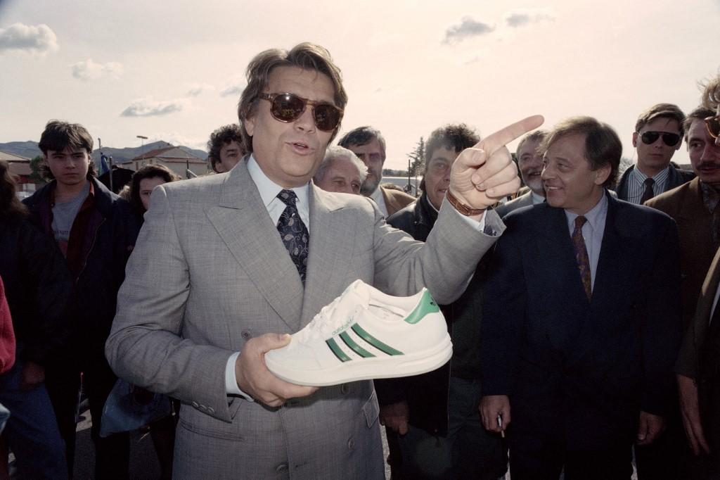 Bernard Tapie en 1992, alors patron d'Adidas. [AFP - Georges Gobet]