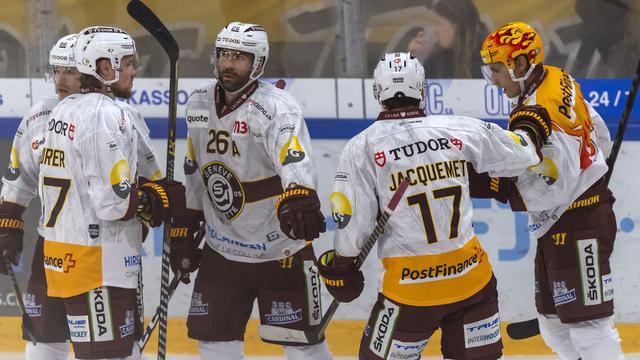 La joie des Genevois après l'ouverture du score de Winnik. [Georgios Kefalas]