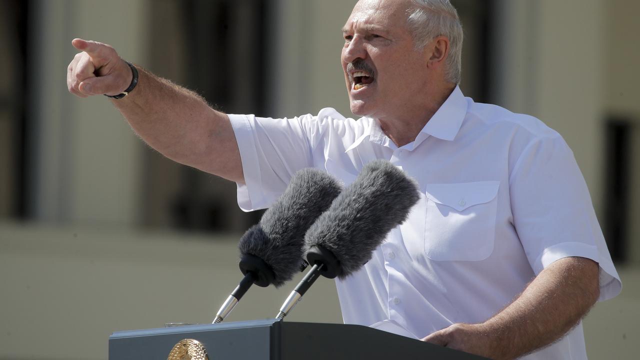 Alexandre Loukachenko lors de sa réélection controversée en août 2020. [AP Photo - Dmitri Lovetsky]