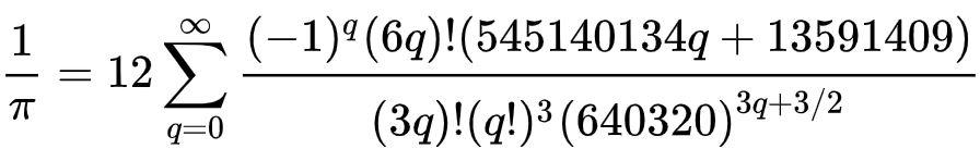 L'algorithme de David et Gregory Chudnovsky pour calculer le nombre Pi. [FH Graubünden]