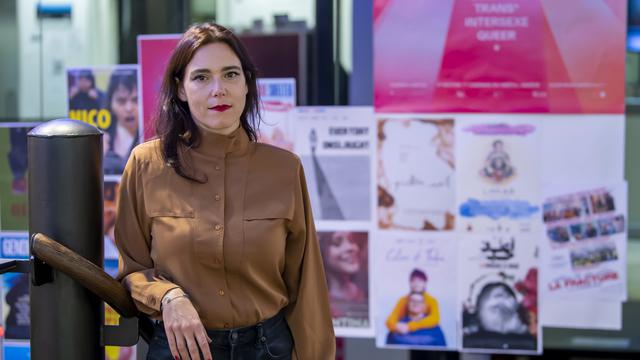 la nouvelle directrice artistique et générale du Geneva International Film Festival Anaïs Emery décrit les objectifs de Pop TV. [Keystone - Martial Trezzini]